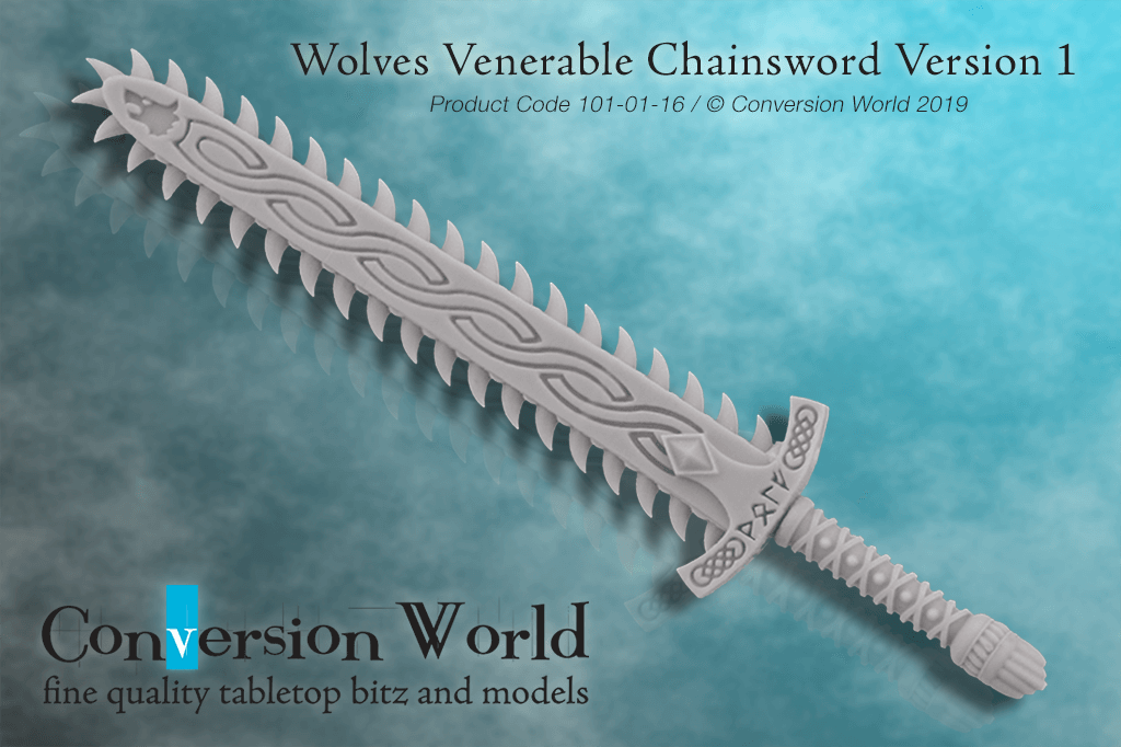 Black Templar left arm Chainsword Chain sword Warhammer 40,000 bitz parts  A174